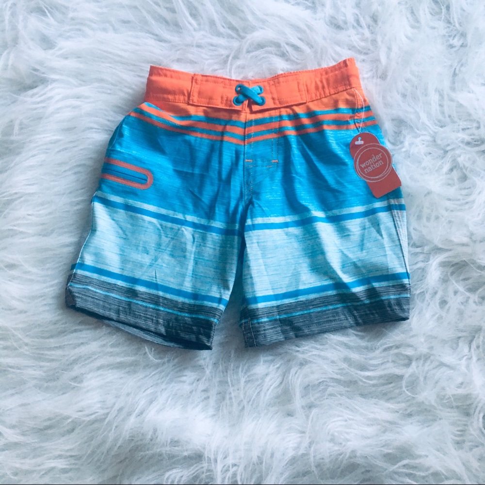 Wonder Nation Boys Size 4/5 Swim Trunks